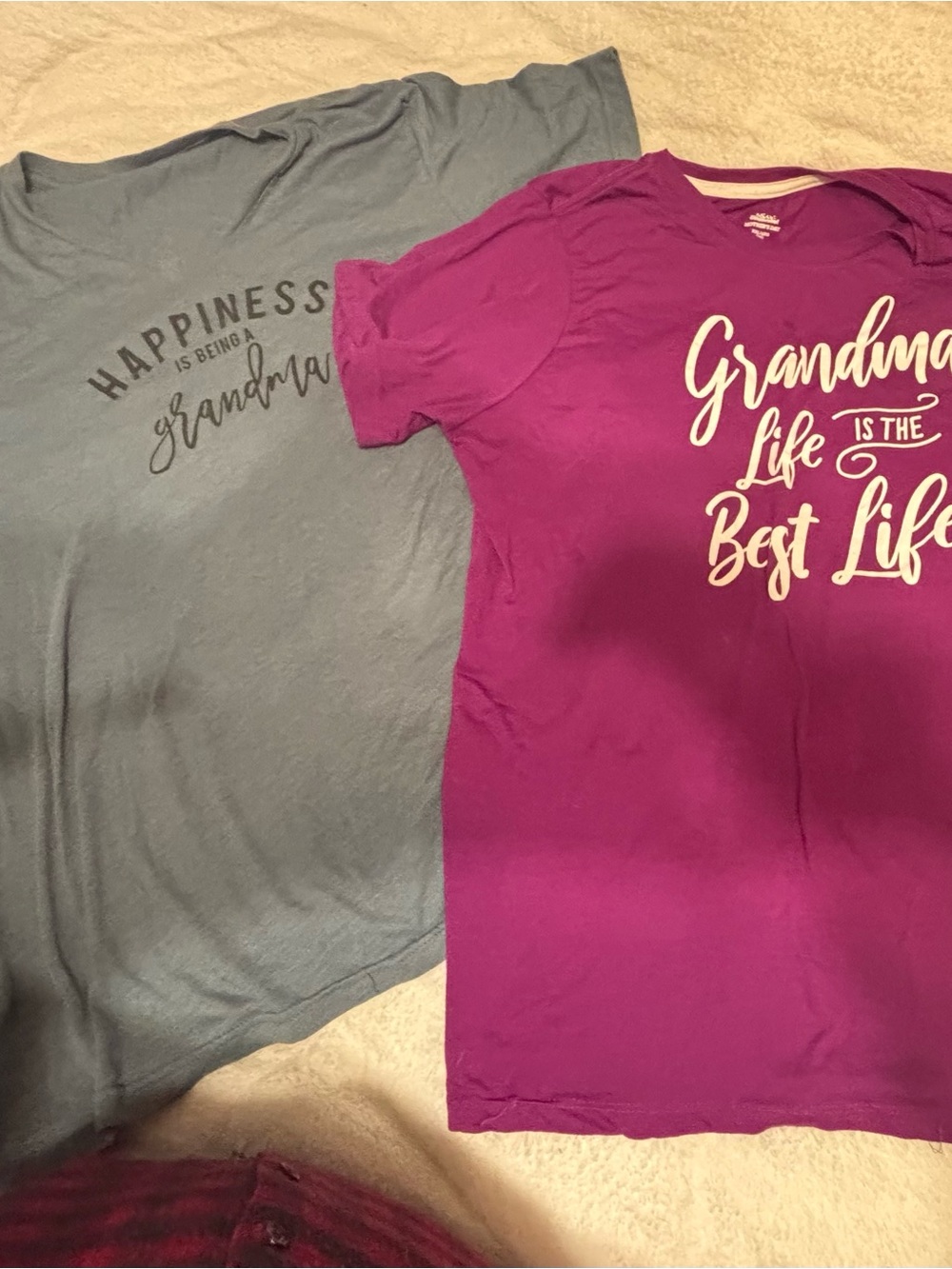 Grandma Life Is The Best Life Short Sleeve Tee  and Happiness is being a grandma